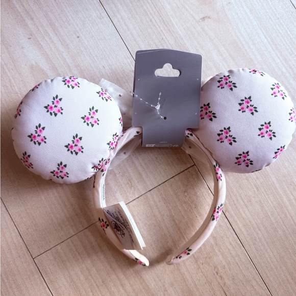 BaubleBar Disney White Floral Pearl Headband ears NEW - Picture 3 of 3